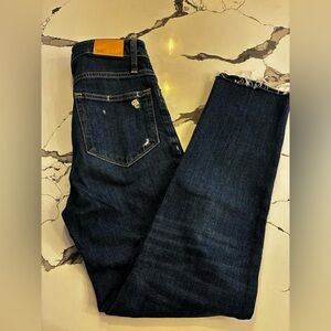 PAIGE Women's Dark Blue Slim Jeans